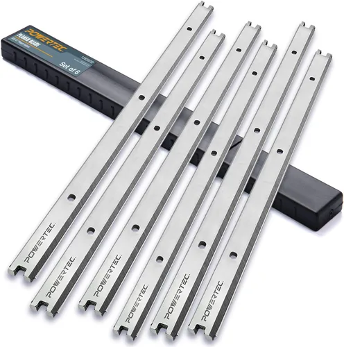 Miniatura 11 de POWERTEC Cuchillas cepilladoras de 13 pulgadas para cepilladoras Ridgid TP1300, TP13001, TP13002, repuesto para cuchillos cepilladores AC8630, juego