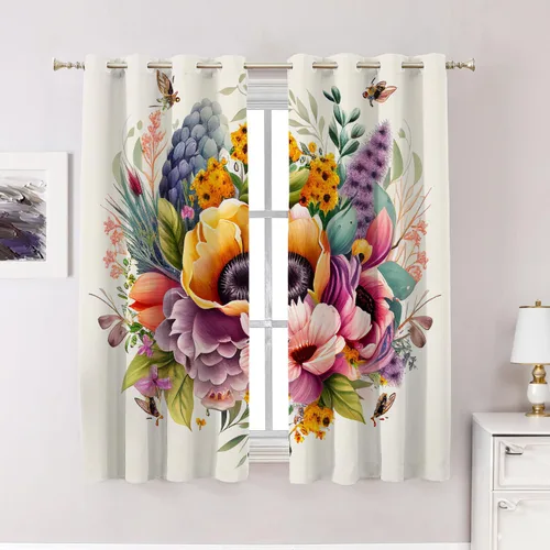 Miniatura 160 de Cortinas opacas de poliéster multicapa para cafetería, con diseño de diamantes, 2 unidades, 26 x 24 pulgadas