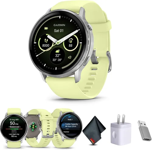 Garmin Venu 4, 1.772 in, reloj inteligente GPS avanzado con rastreador de fitness, pantalla AMOLED de 1.4 pulgadas, linterna incorporada, 12 días de