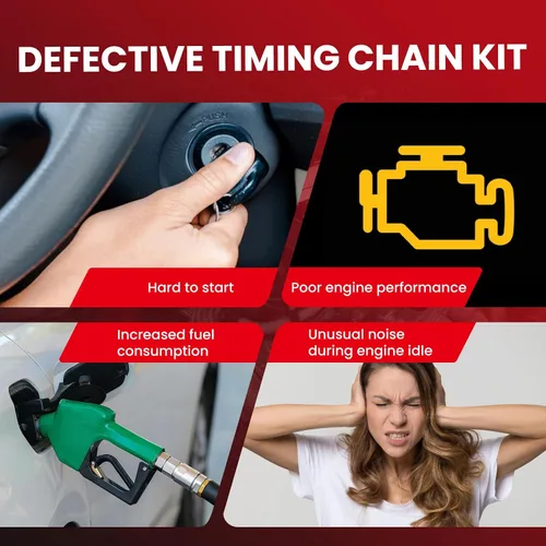 Miniatura 7 de Kit de cadena de distribución con 2 piñones de sincronización de válvula variable de motor de admisión y escape, compatible con 2013 para Mini
