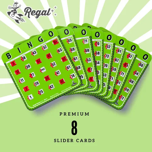 Miniatura 3 de Regal Bingo - Tarjetas de bingo a granel con ventanas deslizantes – Tarjetas de juego de bingo reutilizables con impresión grande para adultos