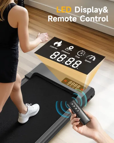 Miniatura 3 de Walking Pad Treadmill with Handle Bar,Walking Pad with Incline 8%,2.5HP Quiet Under Desk 320 lbs 2 in 1Treadmills for Home Office,Compact Foldable
