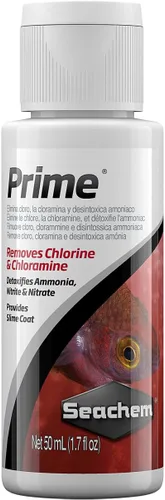 Seachem Prime - Acondicionador para agua dulce y salada - Removedor de químicos y desintoxicante 50 ml