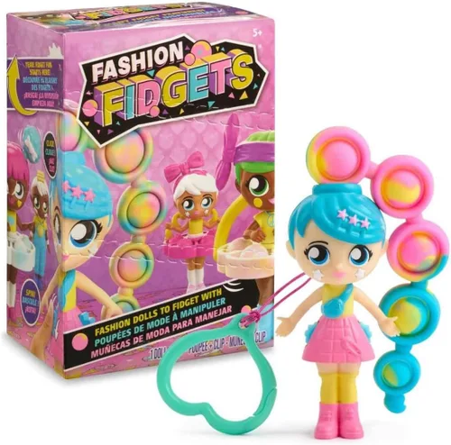 Fashion Fidgets Muñecas de Juguete Sensorial – Juguete Fidget Push Pop Incluye 1 Muñeca Misteriosa – Alivio de Ansiedad y Estrés para Niños