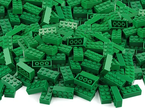 Miniatura 38 de Ladrillos de 2 x 4, lima, 320 piezas partes de color verde amarillento, kit de construcción clásico, conjunto de juego creativo, bloques de juguete