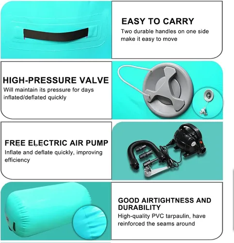 Miniatura 2 de 86 York - Esterilla inflable de aire para gimnasia con bomba eléctrica, equipo de gimnasia para uso doméstico, entrenamiento en el gimnasio, yoga
