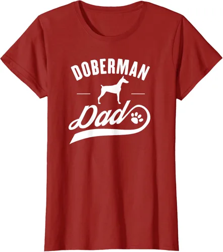 Miniatura 69 de Doberman Dad - Camiseta para amante del dueño del perro, Negro, S