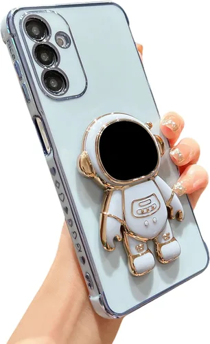 Miniatura 35 de phylla Funda de teléfono para Samsung Galaxy S22 Ultra de 6.8 pulgadas, funda de teléfono con soporte de astronauta chapado de lujo con bonito