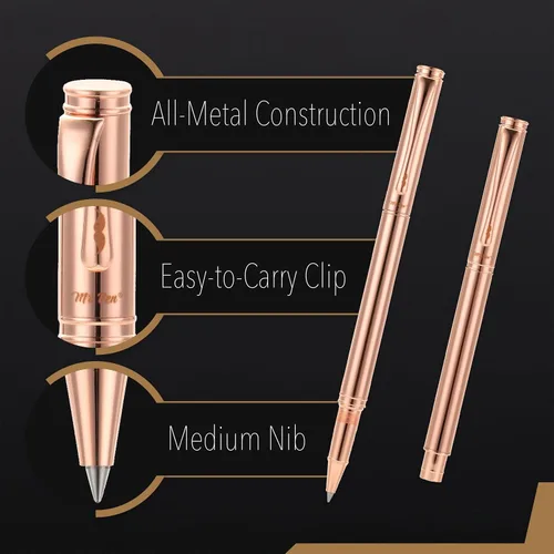 Miniatura 4 de Mr. Pen - Bolígrafo de lujo, barril de oro rosa, tinta negra, bolígrafo de lujo, bolígrafos de lujo para mujeres, bonitos bolígrafos para hombres