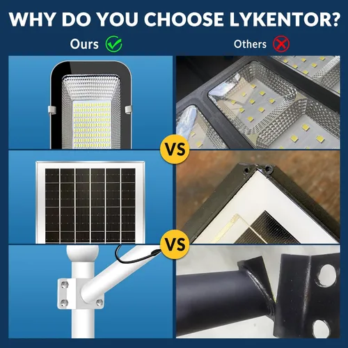 Miniatura 2 de Luces solares impermeables para exteriores IP65: paquete de 2 luces solares de calle de 10000 mAh, luces solares para exteriores del atardecer al