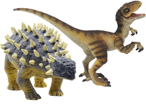 Miniatura 12 de Gemini&Genius Anquilosaurio Velociraptor Compsognathus Dilophosaurus Dilophosaurus Dinosaurs Set, recuerdo de fiesta, coleccionista de dinosaurios