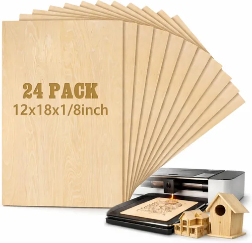 Miniatura 9 de Juexica 12 piezas de hojas de tilo de 3 mm 1/8" x 12" x 18" tablero de madera contrachapada hojas delgadas para manualidades en madera proyectos
