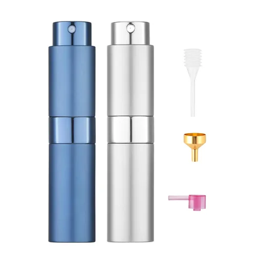 Miniatura 13 de Tekson Atomizador de perfume de viaje de 8ml recargable, mini botella de spray de colonia vacía, pequeño rociador portátil de loción para después