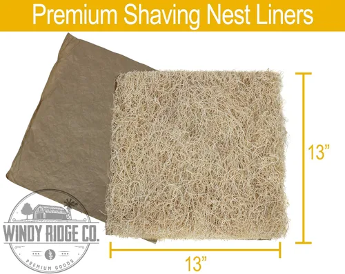 Miniatura 3 de Almohadillas naturales para anidar pollo, paquete de 10 unidades, Aspen Excelsior Bedding - Revestimientos para cajas nido de gallina - Fabricado