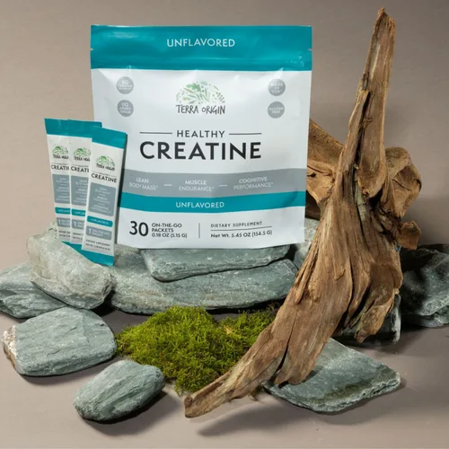 Miniatura 6 de TERRA ORIGIN Polvo de monohidrato micronizado de creatina saludable 30 paquetes de barras Soporte para el rendimiento muscular y cognitivo*