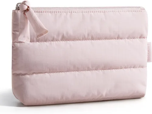 Miniatura 16 de BAGSMART Pequeña bolsa de maquillaje, neceser portátil esponjoso con cierre de cremallera con encanto, organizador de viaje resistente al agua