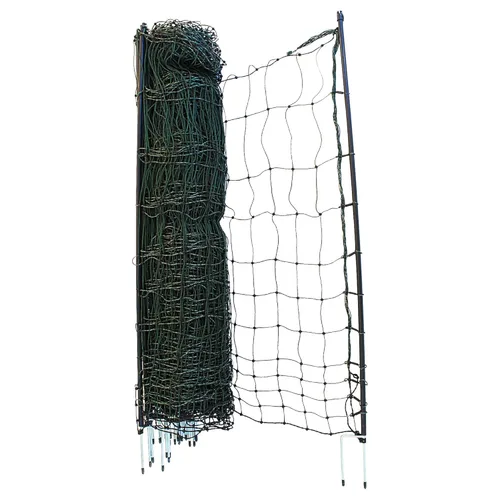 Red eléctrica para aves de corral – Premium, portátil y resistente a la intemperie de 48 pulgadas x 164 pies con estacas, cerca fácil de instalar