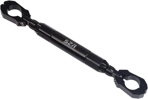Miniatura 2 de 0.866 in aleación de aluminio Bold grueso motocicleta Accesorios Balance Bar ajustable fuerza palancas manillar travesaño teléfono titular (negro)