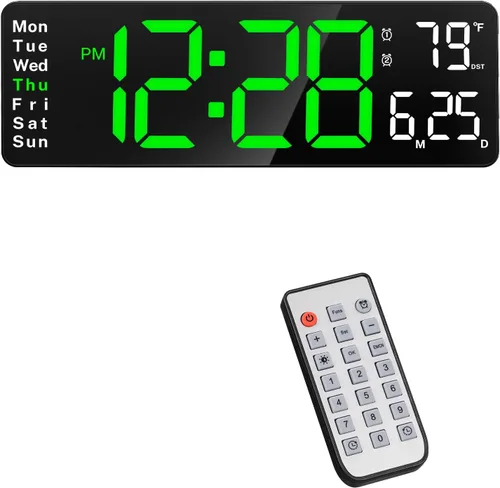 Miniatura 4 de Digital Clock Large Display, 13" Large Digital Wall Clock for Classroom