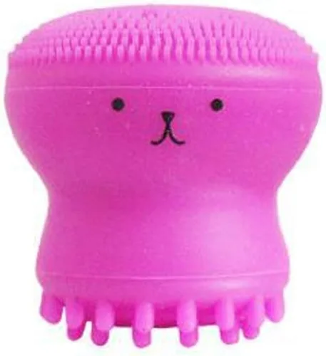 Miniatura 7 de Cute Little Octopus - Cepillo de limpieza facial de silicona para limpieza profunda, exfoliación, removedor de maquillaje, masaje (1 unidad, verde)