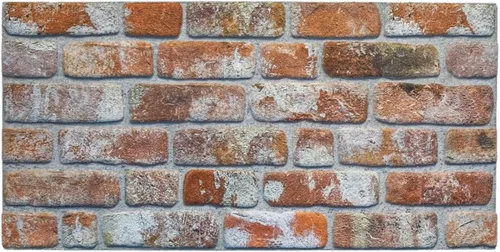 Miniatura 8 de Dundee Deco Paneles de pared 3D de ladrillo sintético, revestimiento de pared con aspecto de piedra roja, gris y marrón, espuma de poliestireno