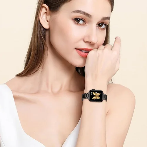 Miniatura 6 de WFEAGL Correas delgadas de metal compatibles con Apple Watch de 1.65, 1.57, 1.5, 1.46 pulgadas (Series 11 10) para mujeres, pulseras delgadas