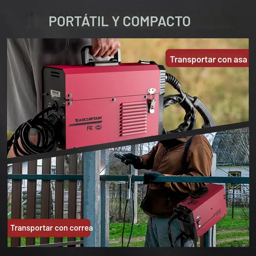 Miniatura 5 de ARCCAPTAIN Soldador MIG de 130 A, soldador MIG de núcleo de flujo de 110 V, máquina de soldadura TIG/Stick 3 en 1 con sinergia, equipo de soldadura