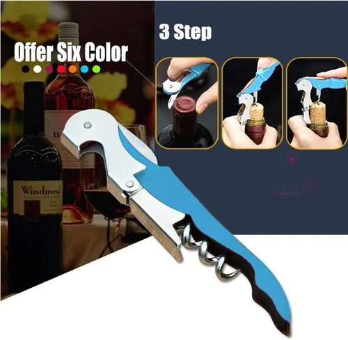 Miniatura 4 de Juego Profesional de Sacacorchos para Camareros, Llave de Vino de Acero Inoxidable Resistente con Bisagras para Camareros de Restaurantes