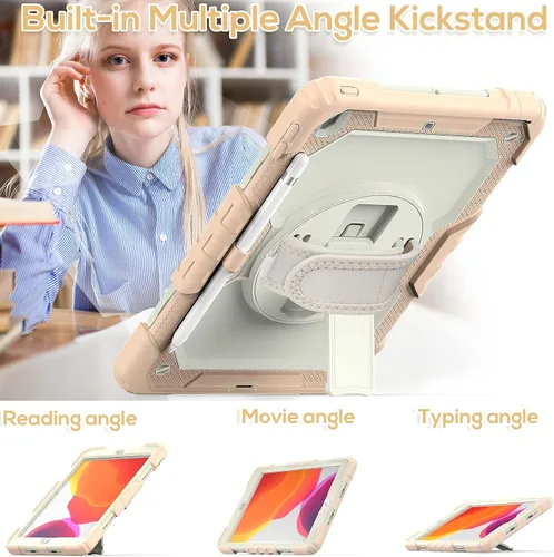 Miniatura 5 de BLOSOMEET Bonita funda para iPad de 9ª generación 2021 de 10.2 pulgadas con protector de pantalla de vidrio templado y soporte para bolígrafo, funda
