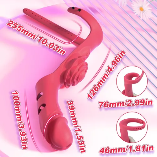 Miniatura 4 de Vibrador de dedo para adultos, juguetes sexuales - Vibrador de punto G, estimulador de clítoris, juguete de rosa con 9 potentes modos de vibración