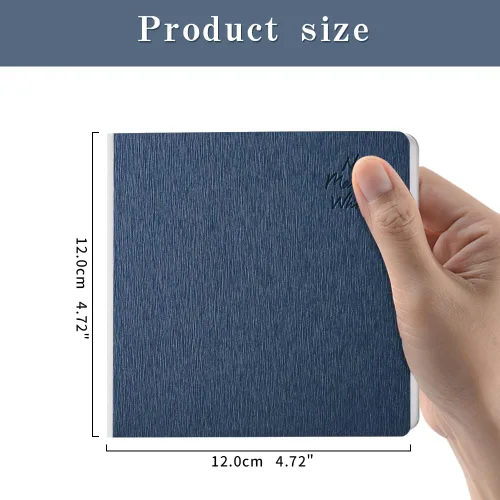Miniatura 2 de Mifuner Cuaderno de bocetos cuadrado de tapa dura azul profundo, 4.7 x 4.7 pulgadas, 42 hojas de libro de arte de 250 GSM, papel ultra suave, ideal
