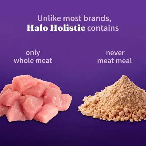 Miniatura 4 de Halo Holistic - Alimento para perros con fórmula de pavo y batata sin jaula, alimento seco sin granos, para un apoyo saludable del peso, croquetas