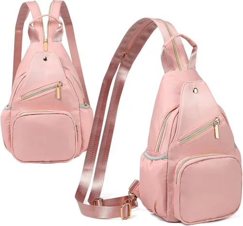 YAZEKOUS - Mochila cruzada tipo bandolera mini para mujeres, convertible, pequeña mochila para viajes, para senderismo, mochila de día