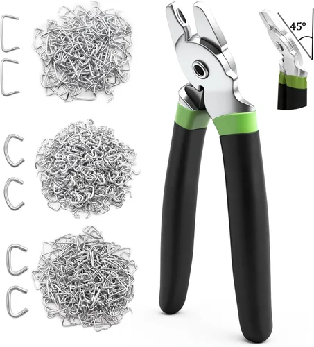 Miniatura 6 de 540 piezas de anillos de cerdo con kit de alicates rectos para anillos de cerdo 3/4", 1/2", 3/8" anillos de cerdo galvanizados para jaulas de Rojo