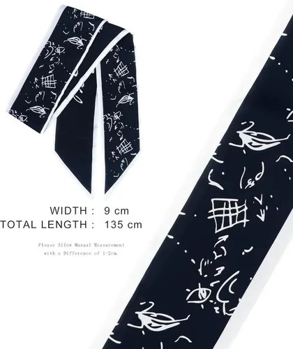 Miniatura 2 de Women's Designer Neckerchief Handbag Handle Ribbon Fashion Scarf Letter Printed Hair Tie