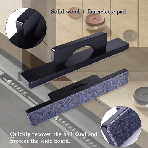 Miniatura 3 de Cepillo para tejo de madera maciza, limpiador de mesa extra ancho y herramienta de barrido, juego de accesorios de tejo de alta calidad para cera