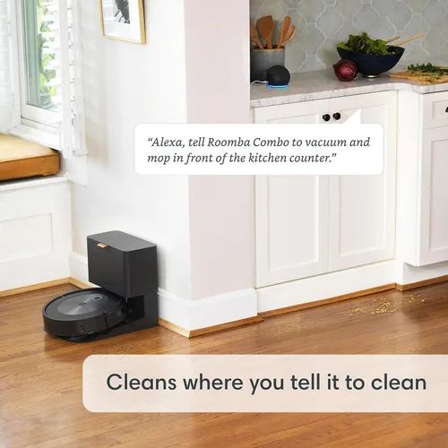 Miniatura 11 de iRobot Roomba Combo j5 Robot aspirador y trapeador con tecnología Dirt Detect, sistema de limpieza de 4 etapas y limpieza habilitada para Alexa