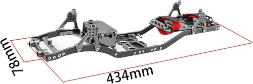 Miniatura 7 de 1/10 RC Crawler Viga de fibra de carbono de 0.157 in CNC de metal chasis de coche Kit de cuerpo piezas para Axial SCX10 II Rock Off Road Truck Dorado