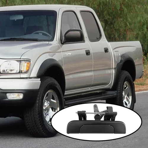Miniatura 7 de Manija texturizada para puerta trasera negra para puerta trasera, compatible con camioneta Toyota Tacoma 1995, 1996, 1997, 1998, 1999, 2000, 2001