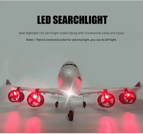 Miniatura 6 de RC Airbus 747 A380 2.4G Control remoto Avión eléctrico de cuatro motores RC Avión de juguete RC Avión con luces LED Avión resistente a caídas 2