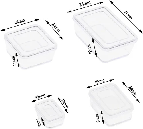 Miniatura 4 de Caja de almacenamiento de alimentos para casa de muñecas, 4 unidades, escala 1/6, 1/12, caja Bento, mini caja fresca, adorno de casa de muñecas