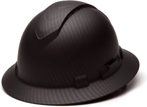 Miniatura 10 de Texas America Safety Company Casco duro RIDGELINE de ala completa con ajuste de perilla de 6 puntos y bolsa Azul ventilado
