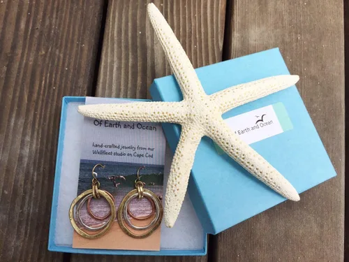 Miniatura 2 de Aretes de amanecer, artesanales, con diseño de círculos bruñidos, bañados en cobre, bronce, y plata.