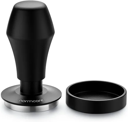 Miniatura 12 de Normcore Tamper de café con resorte de 1.791 in V4 para Flair Pro, Pro 2, base plana de acero inoxidable 304, mango ergonómico de aluminio