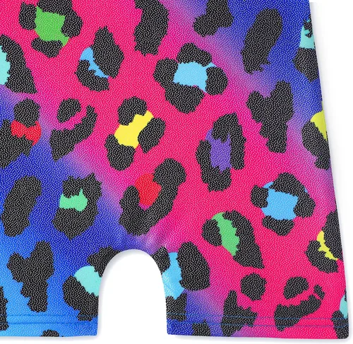 Miniatura 94 de HOZIY - Leotardos de gimnasia con pantalones cortos brillantes para niñas pequeñas; estampados de unicornio, aurora, arco iris, sirena, dinosaurio