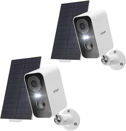 Miniatura 17 de ieGeek Cámaras de seguridad solares inalámbricas para exteriores con panel solar, cámara inalámbrica WiFi 2K para seguridad en el hogar con visión