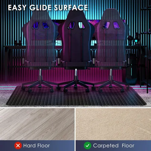 Miniatura 5 de Vicwe Alfombrilla para Silla de Oficina para Alfombra, 48"x36" Protector de Suelo Antideslizante Impermeable Alfombrilla para Silla de Escritorio