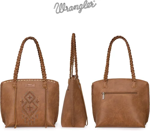 Miniatura 4 de Wrangler Bolso Hobo de gran tamaño tejido a mano con remaches occidentales