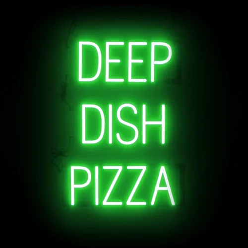 Miniatura 34 de SpellBrite Cartel PIZZA Letrero relacionado con pizza con aspecto de neón, fuente de luz LED azul 17.6 x 6.3 pulgadas