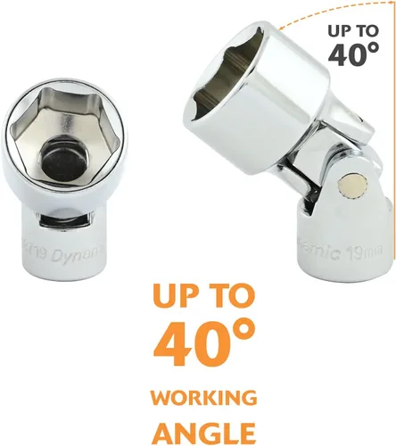 Miniatura 3 de Dynamic Herramientas 3/8" Drive 7 Pieza 6 Puntos SAE, Conjunto Universal Flex Socket Set, 3/8" - 3/4